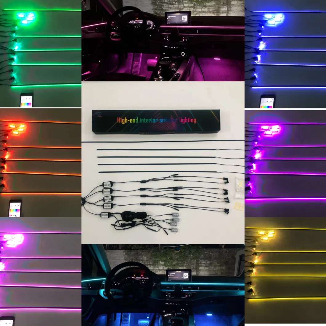 APP Control LED Strip Ambient Lighting Car LED Strip Light RGB LED Interior Ambient Light Car Decorative Accessories