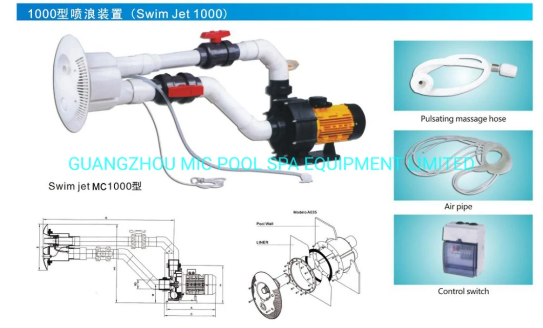 Powerful SPA Massage Water Injection Fountain Accessories Counter Current Jet Equipment Swimming Pool Equipment