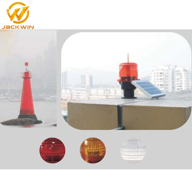 Flashing Light Solar Powered LED Warning Light with Bird Spike for Marine Ship Boat Airport