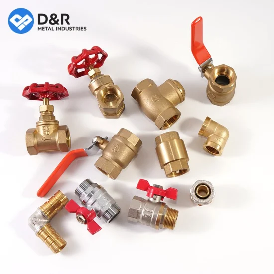 D&R 2 Way Brass Lockable Ball Valves 1/2 Inch Female Male Thread Waterproof Magnetic Lock Ball Valve Key for Water Use
